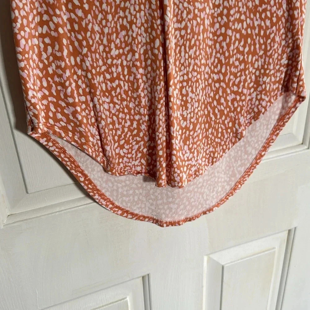 Daily Ritual Orange Patterned Tee Small - Picture 3 of 4